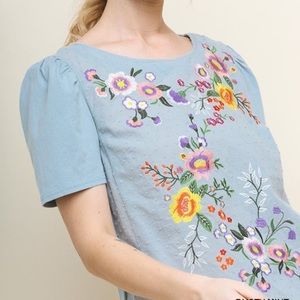 ⭐️Miracle Mornings Embroidered Top